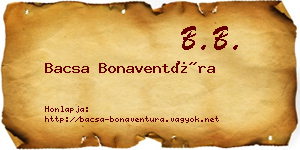 Bacsa Bonaventúra névjegykártya
